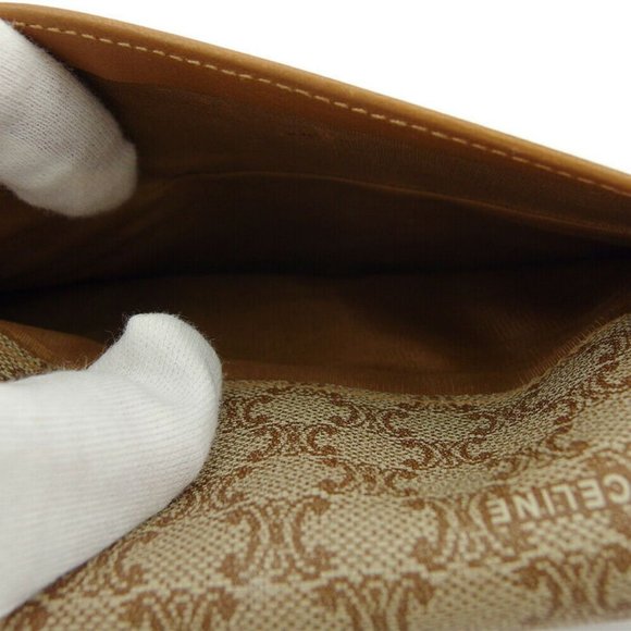 AUTH DIOR long pilgrimage honeycomb beige PVC leather - Picture 3 of 8